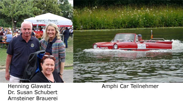 Henning Glawatz & Dr. Susan Schubert - Arnsteiner Brauerei, Astrid Arens, Amphi Car