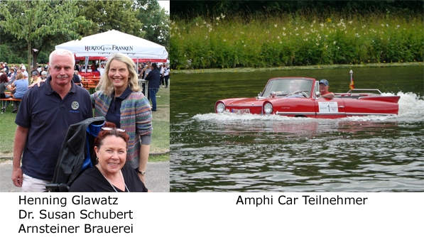 Henning Glawatz & Dr. Susan Schubert - Arnsteiner Brauerei, Astrid Arens, Amphi Car